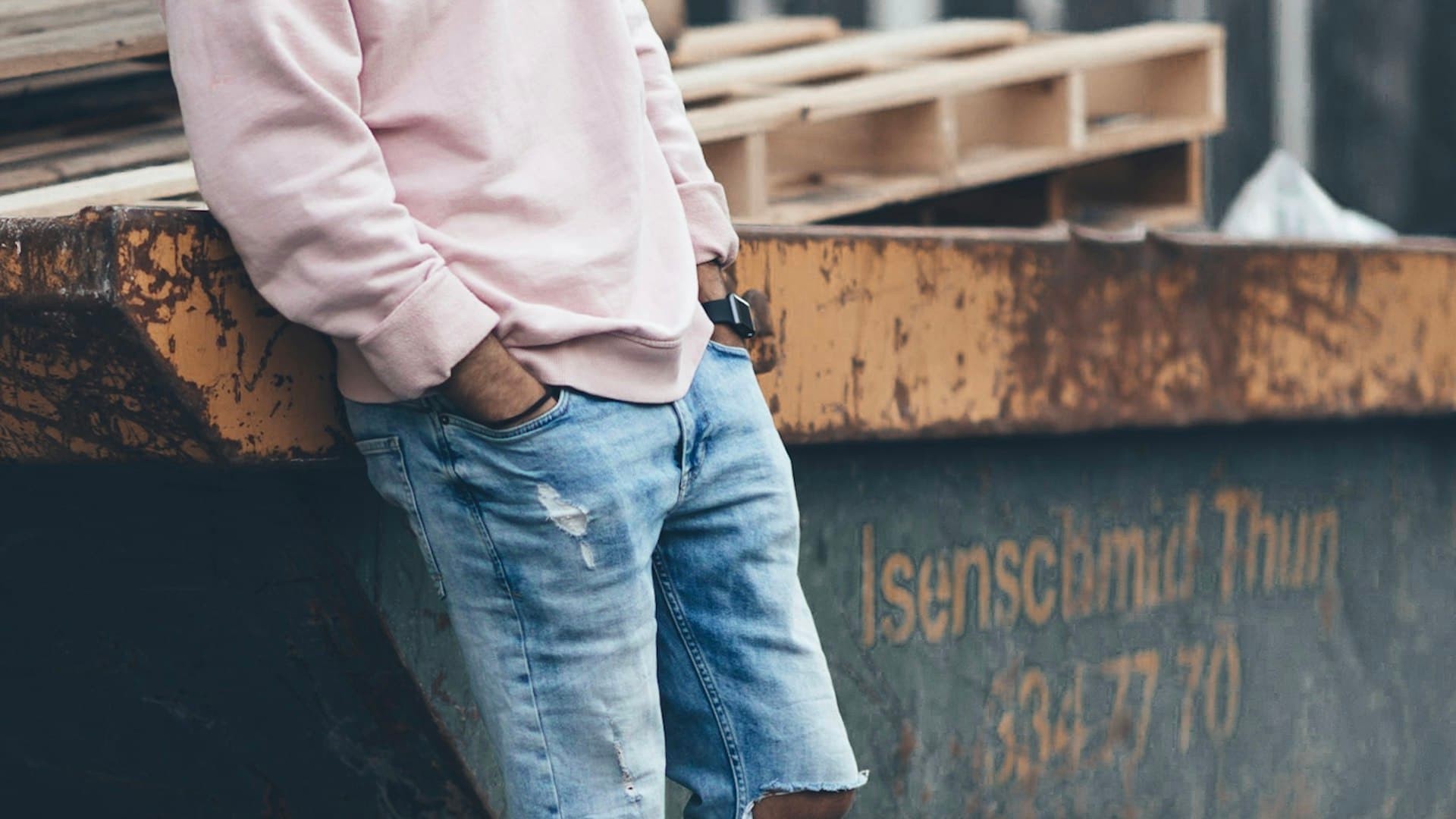 Off-duty denim.